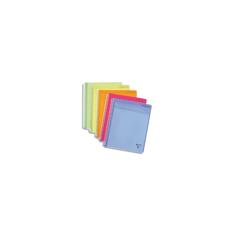 CLAIREFONTAINE Cahier MEETINGBOOK LINICOLOR spiralé 160 pages 21x29,7. Couverture polypro