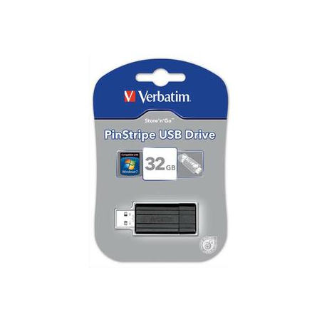 VERBATIM Clé USB 2.0 Store 'n' Go PinStripe 32Go Noir 49064