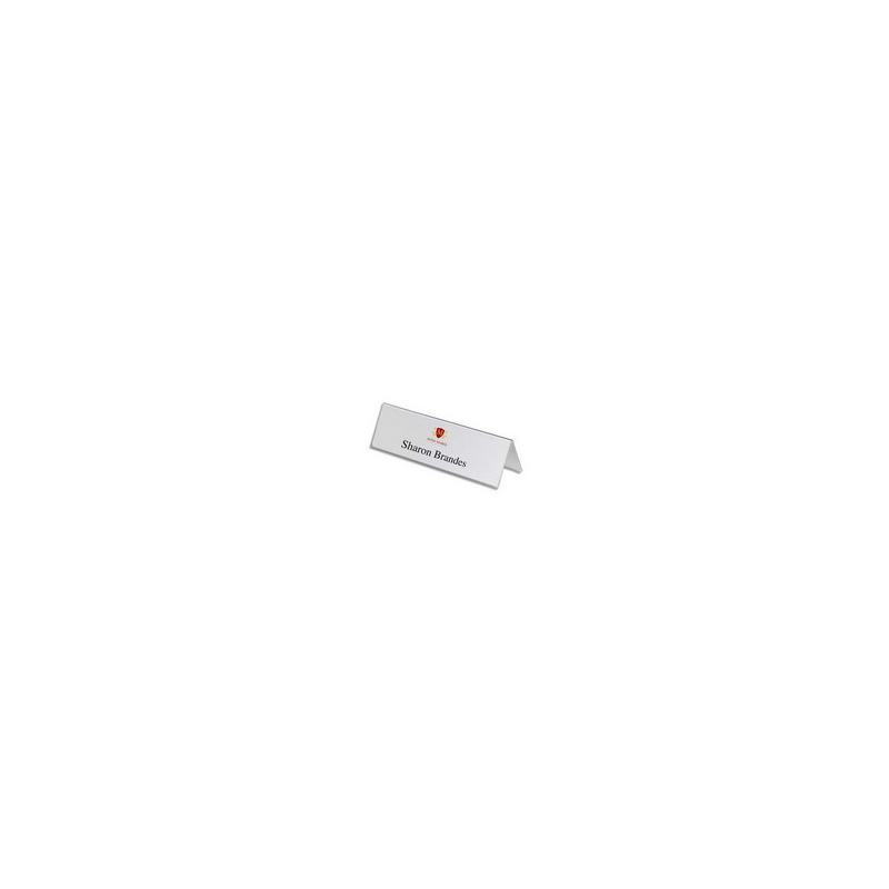 DURABLE Boîte 25 Porte-noms chevalet de table en PVC semi-rigide - L297 x H105 mm - Transparent