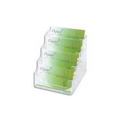 DEFLECTO Porte cartes visite 1x4 compartiment transparent 9.8X8.9X10.5cm