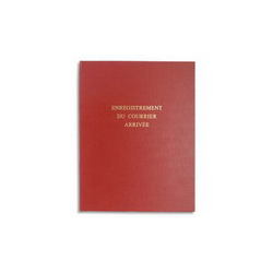 LE DAUPHIN Piqûre pour enregistrement du courrier arrivée 80 pages couverture Rouge en 24x32cm