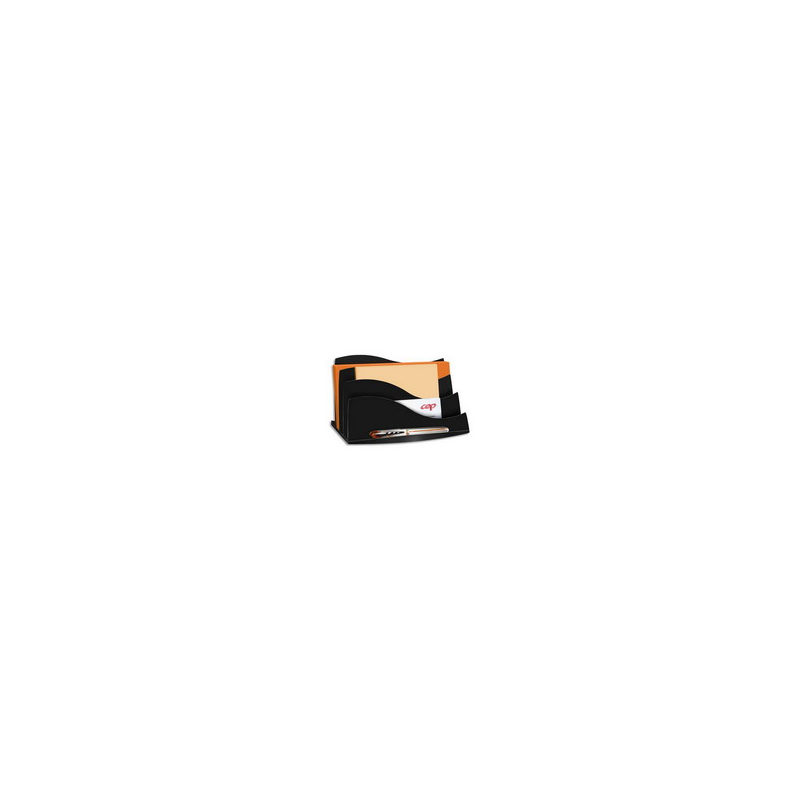 CEP Trieur à enveloppes Noir Ellypse, Dimensions : L22,5 x H12,7 x P13 cm