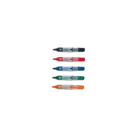 PILOT Set de 5 marqueurs tableaux Blancs V Board Master pointe ogive Begreen