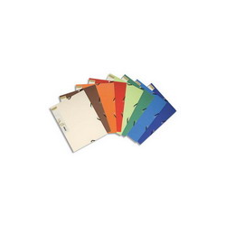 EXACOMPTA Chemise 3 rabats élastique Forever carte recyclée bicolore 380g coloris assortis