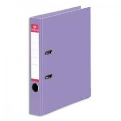 PERGAMY Classeur à levier en polypropylène intérieur/extérieur. Dos 5cm. Format A4. Coloris Violet