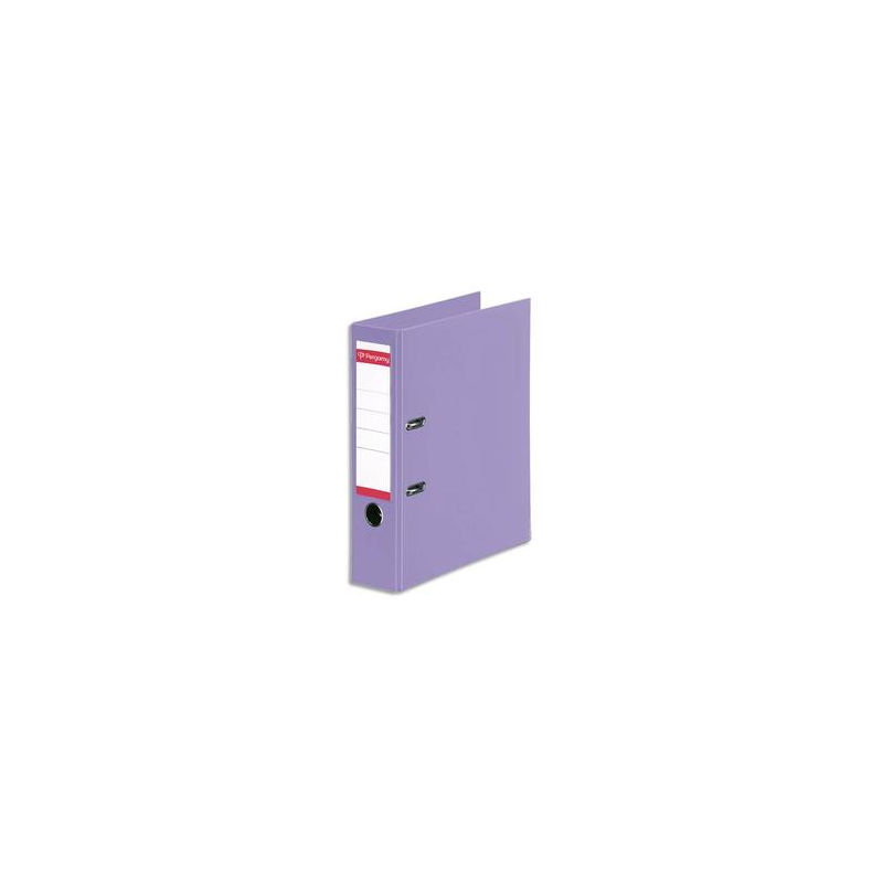 PERGAMY Classeur à levier en polypropylène intérieur/extérieur. Dos 8cm. Format A4. Coloris Violet