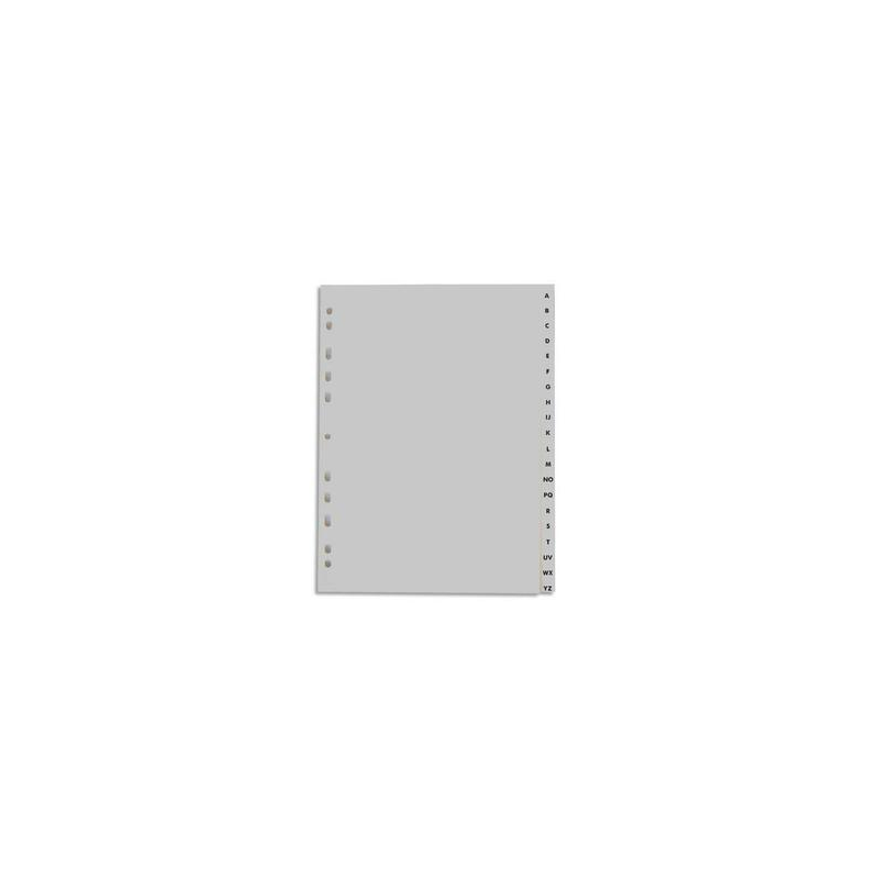 PERGAMY Jeu 20 intercalaires alphabétiques A-Z polypropylène format A4+. Coloris Blanc