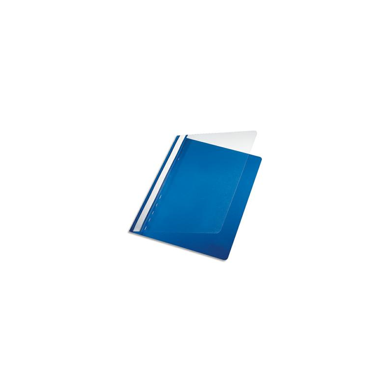 PERGAMY Chemise de présentation à lamelle en PP 17/100eme format A4. Coloris Bleu foncé