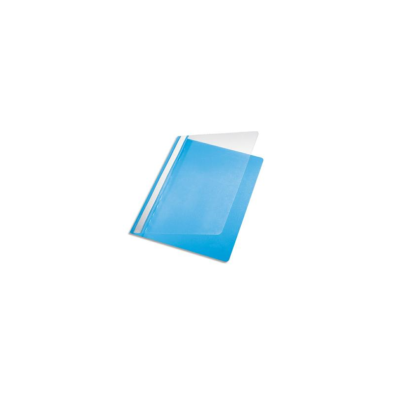 PERGAMY Chemise de présentation à lamelle en PP 17/100eme format A4. Coloris Bleu clair