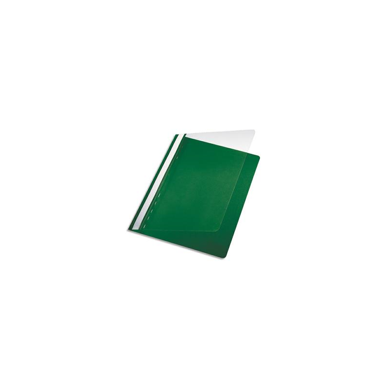 PERGAMY Chemise de présentation à lamelle en PP 17/100eme format A4. Coloris Vert