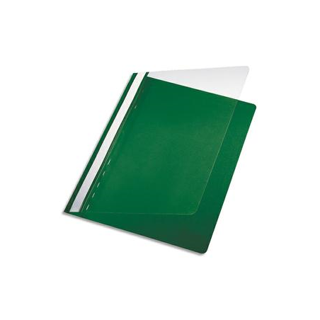PERGAMY Chemise de présentation à lamelle en PP 17/100eme format A4. Coloris Vert