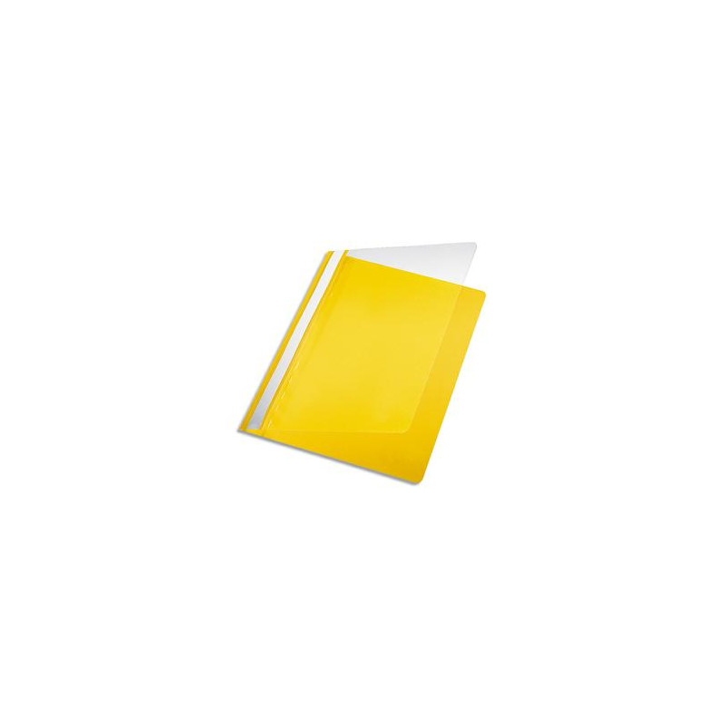PERGAMY Chemise de présentation à lamelle en PP 17/100eme format A4. Coloris Jaune