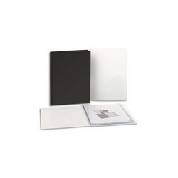 PERGAMY Protege documents personnalisable en polypropylene Noir 80 vues