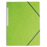 PERGAMY Chemise 3 rabats monobloc à élastique en carte lustrée 5/10e, 390g. Coloris Vert clair.