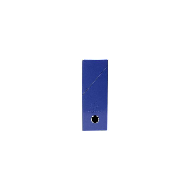 EXACOMPTA Boîte de transfert Iderama, carte lustrée pelliculée, dos 9,5 cm, 34x26 cm, coloris Bleu foncé