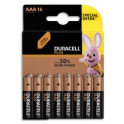 DURACELL Pack de 16 piles AAA PLUS 5000394139510
