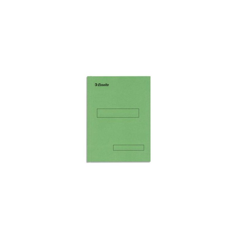 ESSELTE Boîte de 100 sous-dossiers 160g à 2 rabats Vert Scor, pour dossiers armoire et tiroir