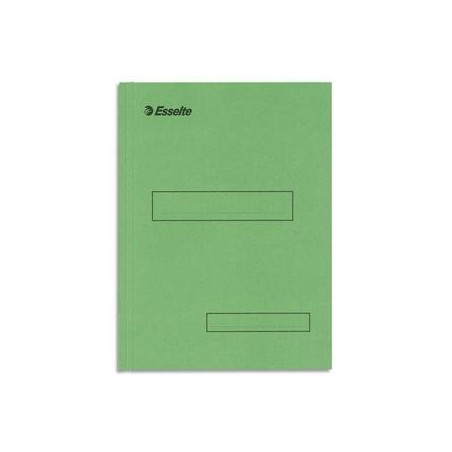 ESSELTE Boîte de 100 sous-dossiers 160g à 2 rabats Vert Scor, pour dossiers armoire et tiroir