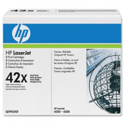 HP Lot de 2 cartouches Laser Noir Q5942XD