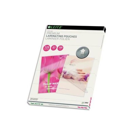 LEITZ Pack de 100 pochettes A3 125 microns UDT 74880000