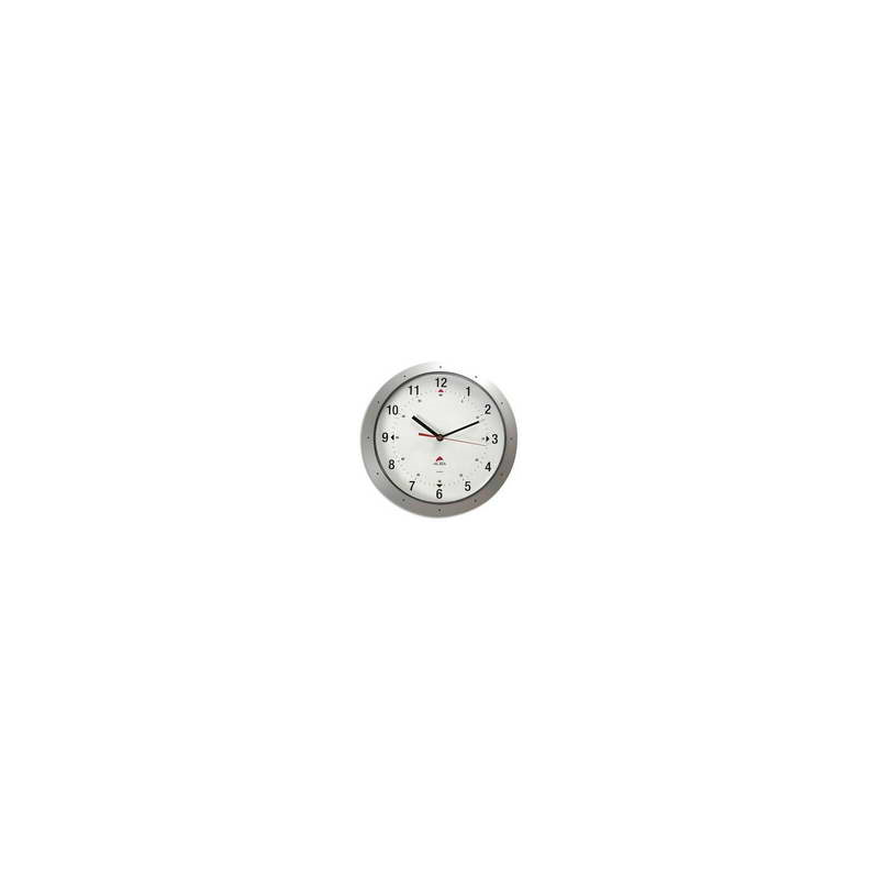 ALBA Horloge murale Hornew silencieuse métal Gris, pile AA non fournie - Diamètre 30 cm
