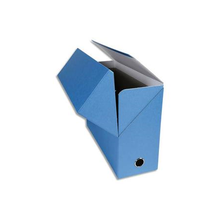 EXACOMPTA Boîte de transfert, carton rigide recouvert de papier toilé, dos 12 cm, 34x25,5 cm, Bleu