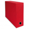 EXACOMPTA Boîte de transfert, carton rigide recouvert de papier toilé, dos 9 cm, 34x25,5 cm, Rouge
