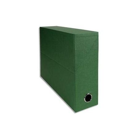 EXACOMPTA Boîte de transfert, carton rigide recouvert de papier toilé, dos 9 cm, 34x25,5 cm, Vert