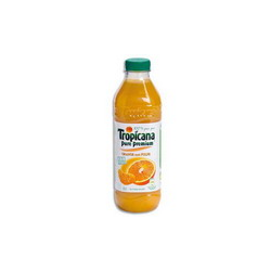 TROPICANA Bouteille plastique d'1 litre de jus d'Orange