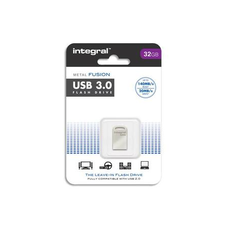 INTEGRAL Mini Clé USB 3.0 Fusion Métal 32Go INFD32GBFUS3.0