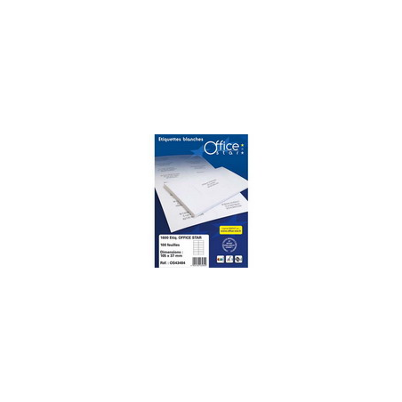 OFFICE STAR Boîte de 400 étiquettes multi-usage Blanches 105X148,5mm OS43483