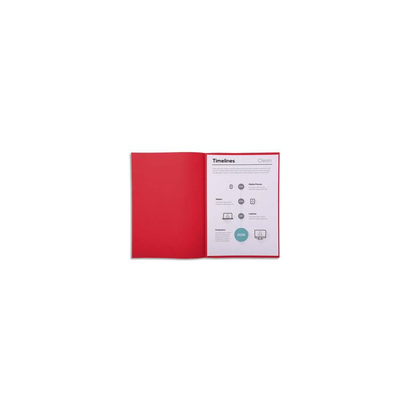 EXACOMPTA Paquet de 250 sous-chemises SUPER 60 en carte 60 grammes coloris Rouge
