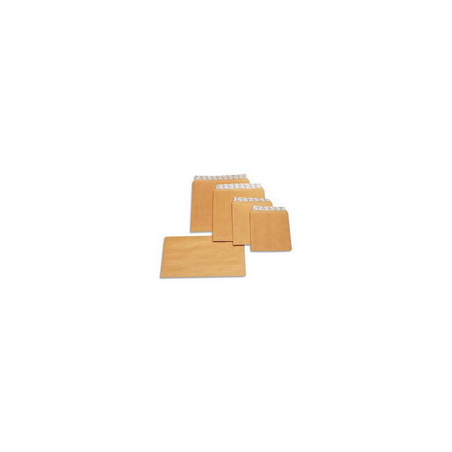 BONG Boîte de 250 pochettes kraft Adour brun auto-adhésives 90g format 229x324mm C4