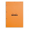 RHODIA Bloc de direction couverture Orange 80 feuilles détachables+perforées format A4+ réglure 5x5