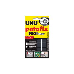 UHU Etui de 21 pastilles PATAFIX Blanche Pro Power résistance ultra forte 3kg