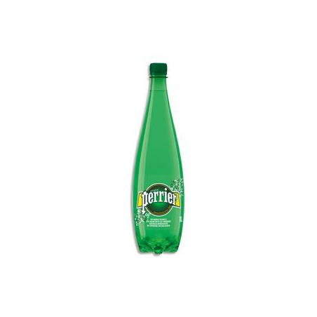 PERRIER Bouteille plastique d'eau pétillante d’1 litre minérale