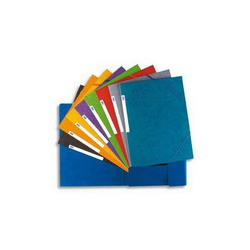 ELBA Chemise A4 carte lustrée TOP File 3 rabats à élastique coloris assortis