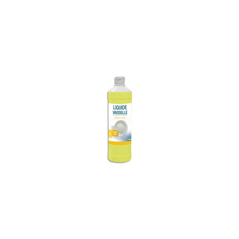 Flacon d'1 Litre Liquide vaisselle concentré 14% matière active, Ph neutre, parfum citron