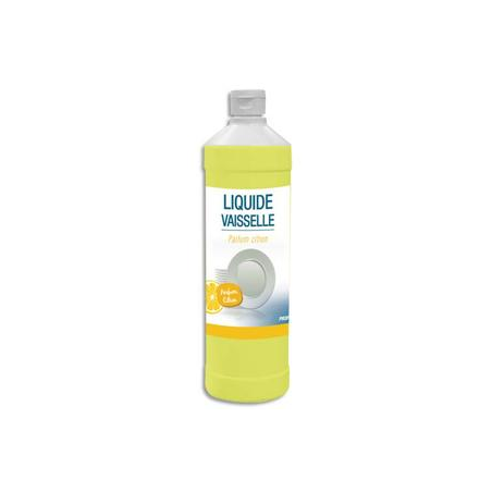 Flacon d'1 Litre Liquide vaisselle concentré 14% matière active, Ph neutre, parfum citron