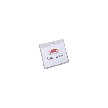 DURABLE Boîte 20 Porte-badges pochette fermée avec bristol Blanc L90 x H60 mm - Transparent