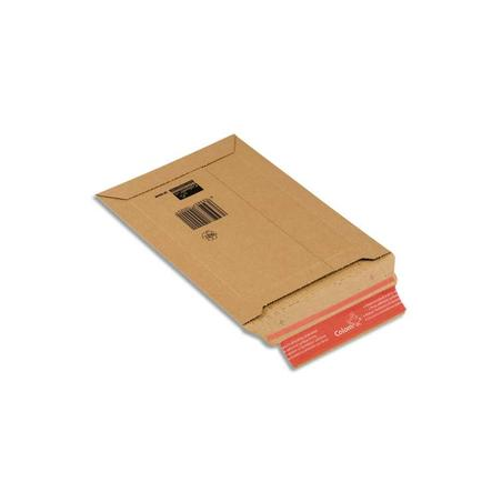 COLOMPAC Pochette d'expédition rigide en carton brun - Format : 15 x 25 cm, hauteur 5 cm
