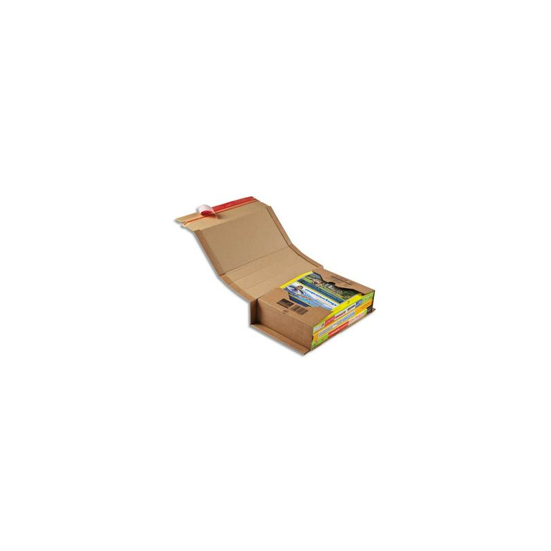 COLOMPAC Etui d'expédition rigide en carton brun - Format A4 : 30,2 x 21,5cm, hauteur 8 cm