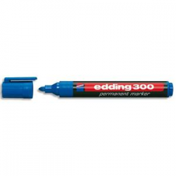 EDDING Marqueur Edding 300 permanent, corps plastique, pointe ogive - coloris Bleu