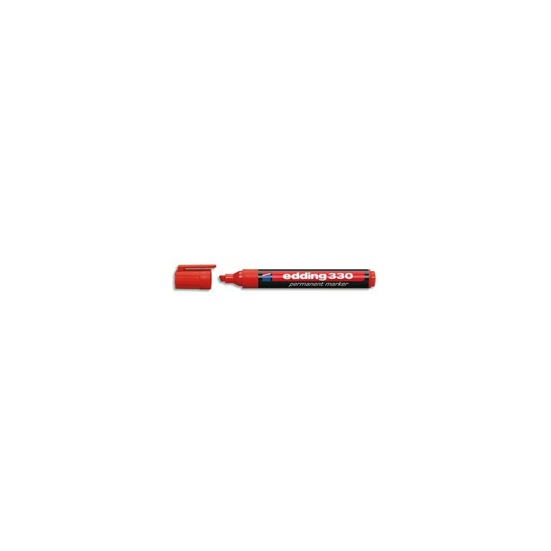 EDDING Marqueur Edding 330 permanent, corps plastique, pointe biseautée - coloris Rouge