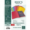 EXACOMPTA Paquet de 10 chemises ROCK'S en carte 210 grammes coloris assortis