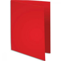 EXACOMPTA Paquet de 100 chemises SUPER 250 en carte 210 grammes coloris Rouge