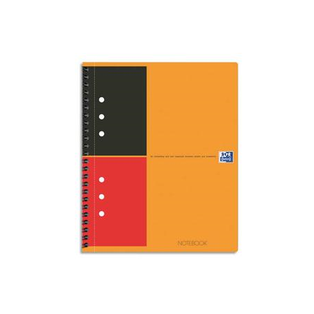 OXFORD Cahier NOTEBOOK spirale 17x21cm 160 pages perforées 80g lignées 6mm Couverture polypro Orange