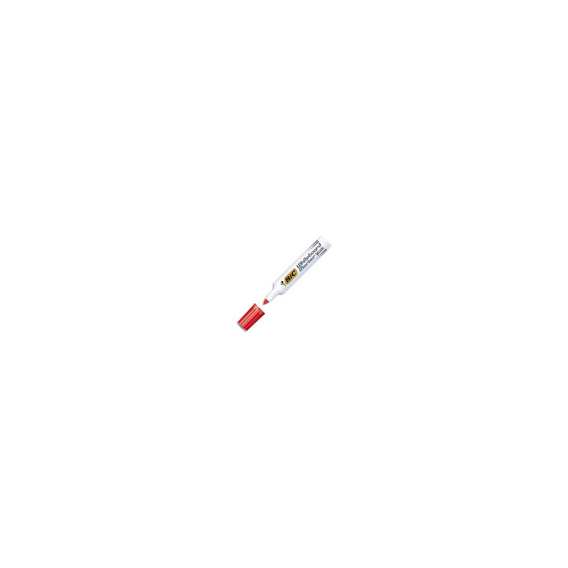 BIC Marqueur effaçable à sec pour tableaux Blancs pointe ogive encre cétone Rouge VELLEDA 1711