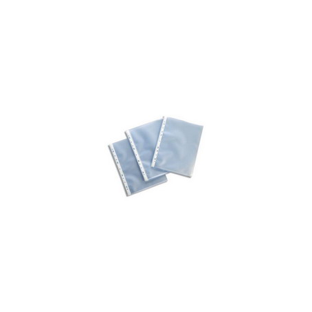 ESSELTE Boîte de 100 pochettes perforées A4 polypropylène lisse 11/100e incolore