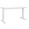 GAUTIER OFFICE Bureau pied I ajustable en hauteur Yes Chêne Blanc - Dimensions : L140 x H62/85 x P80 cm